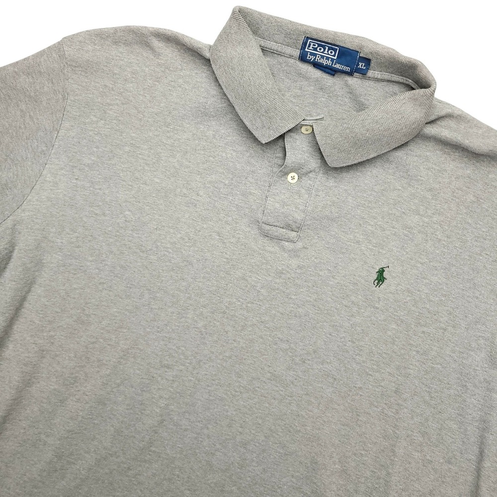 Polo By Ralph Lauren Polo Shirt Mens XL Gray Solid Cotton Pony Logo Casual